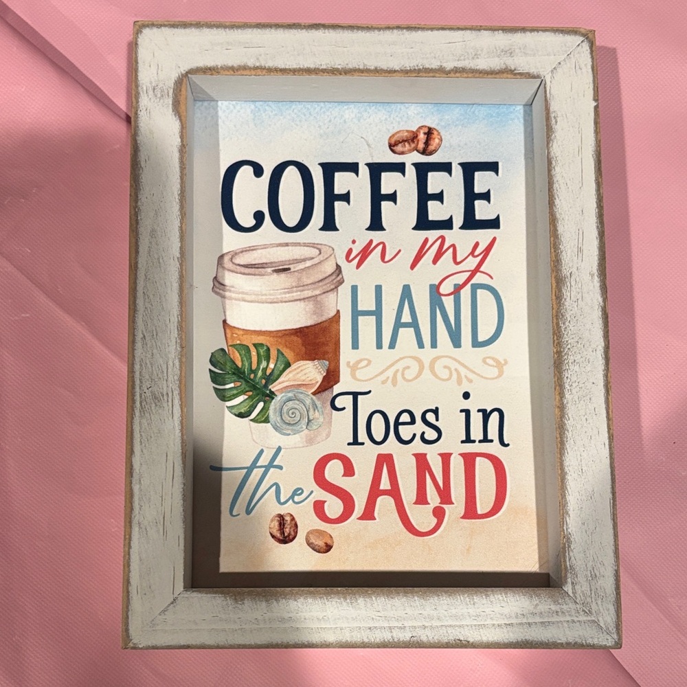 Rustic Coffee Quote Framed Wall Art